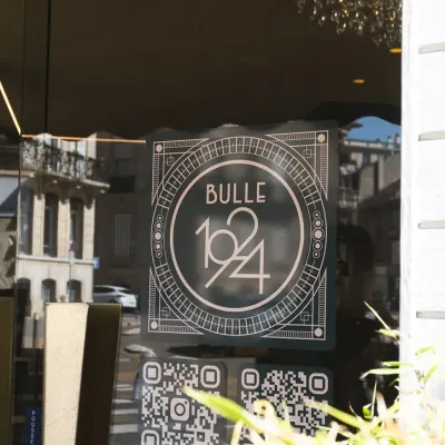 Le logo Bulle 1924 sur la vitrine